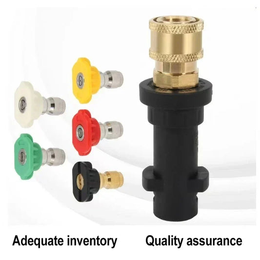 Accessories for Karcher High-Pressure Water Gun K2-K7 – Quick Adapter & Five-Color Foam Pot Nozzle