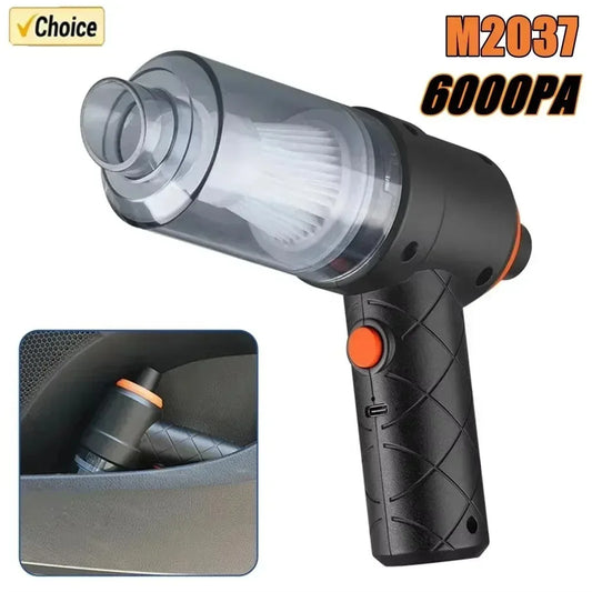 9000Pa Wireless Car Vacuum Cleaner – USB Charging Portable Mini Wet & Dry Cleaner
