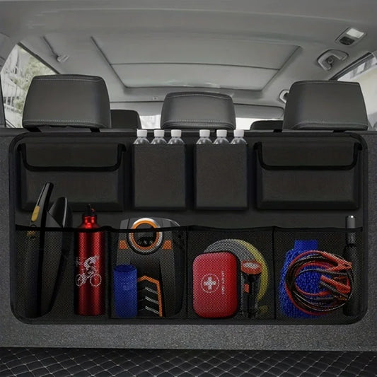 Car Seat Back Storage Hanging Bag – Waterproof Mesh Organizer for SUVs & Cars