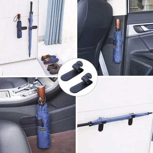 1/2pcs New Car Umbrella Holders – Trunk Storage Organizer Hook & Mounting Bracket