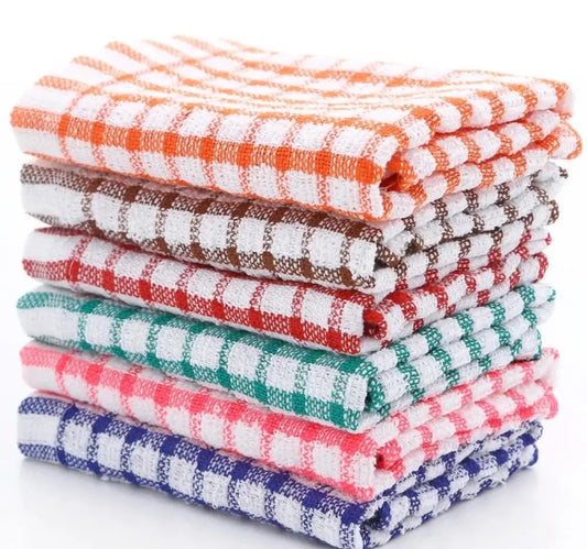 6PCS Cotton Kitchen Tea Towels – Absorbent & Lint-Free Dish Cloths