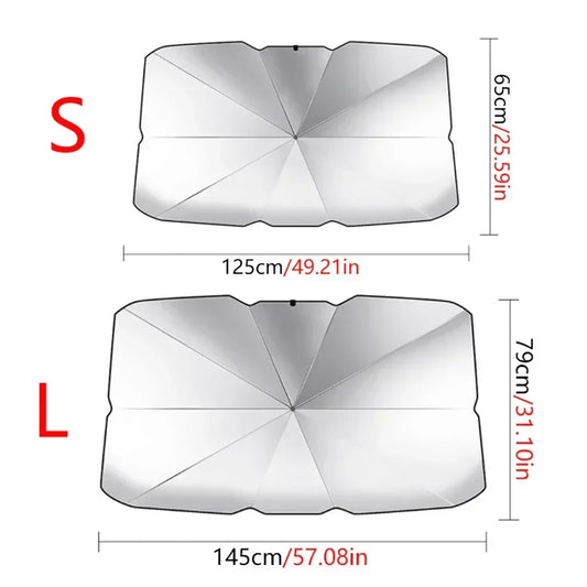 1PC Car Sunshade Umbrella – Universal Front Windshield UV Protection