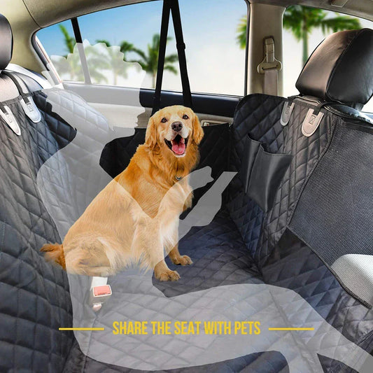 1PC Dog Seat Cover for Back Seat – Waterproof with Mesh Window, Scratch-Resistant Anti-Slip Car Hammock