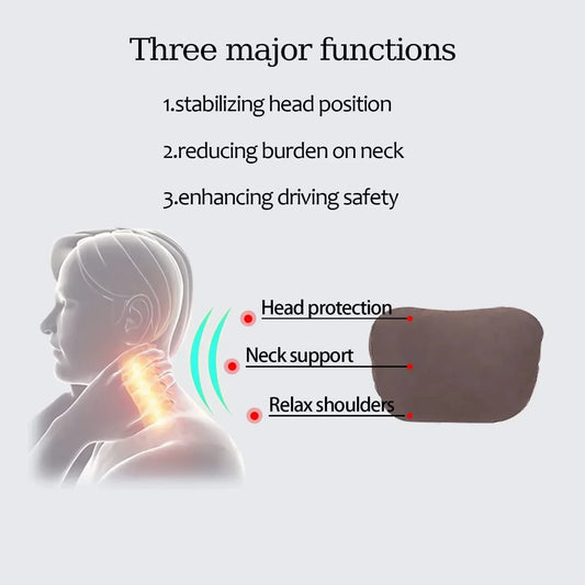 Car Neck Pillow & Headrest Cushion – Auto Memory Cotton Protector for Universal Car and Gaming Chairs