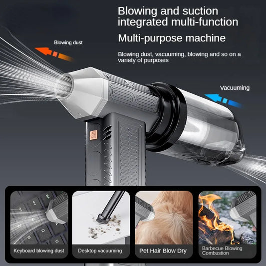 130000RPM Turbofan Air Blower – Mini Turbo Jet Fan with Brushless Motor for Car & Electronics Cleaning